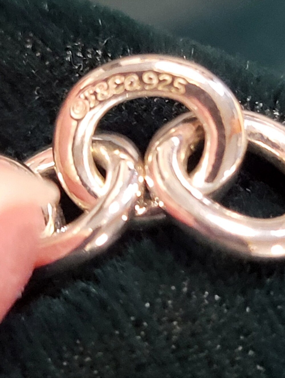 Tiffany & Co Sterling Silver Heart Link Necklace - Picture 2 of 6